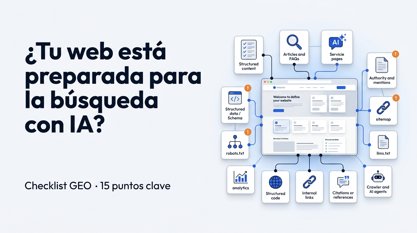 Checklist GEO: ¿Está tu sitio preparado para aparecer en respuestas de ChatGPT, Gemini y Perplexity?