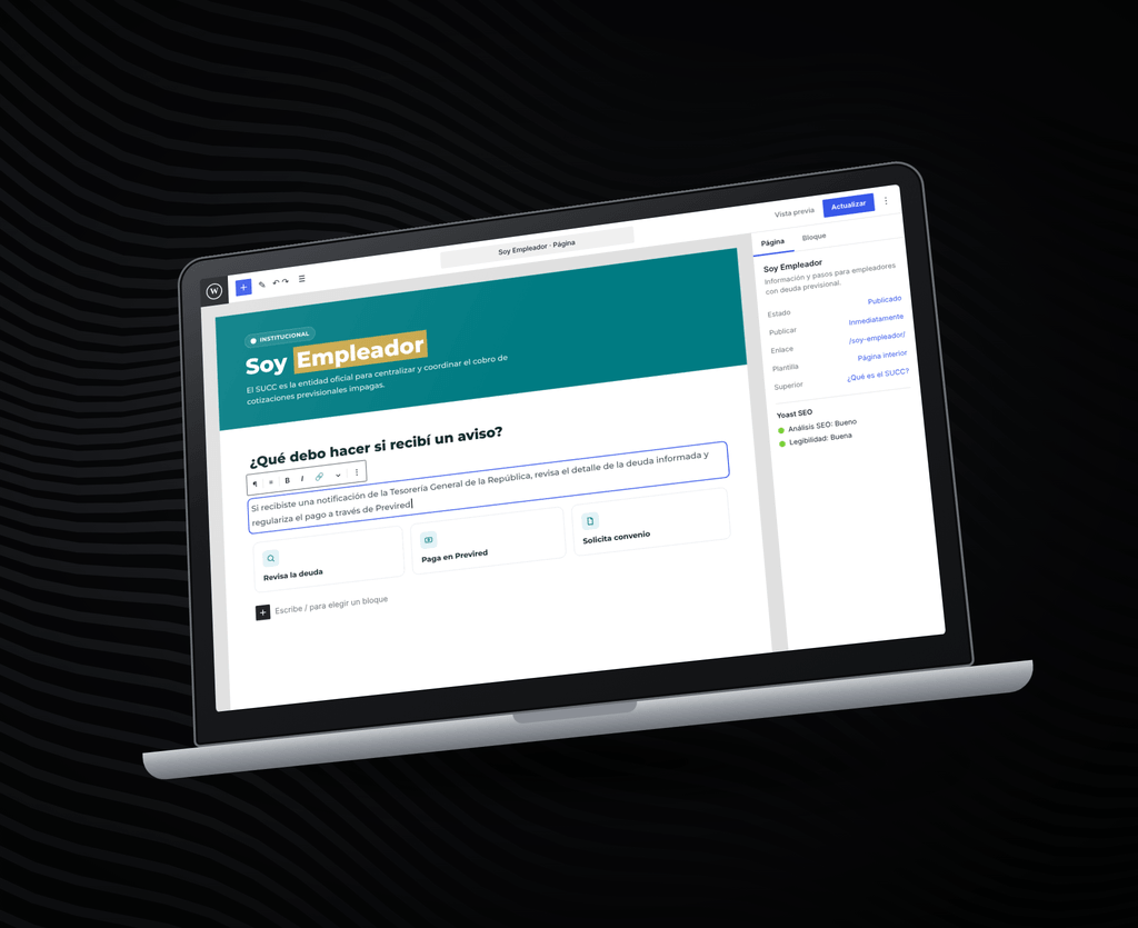 Mayor autonomía para gestionar contenidos